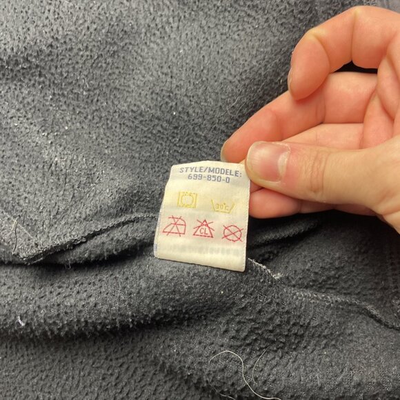 Vintage OP Ocean Pacific Mens Medium Vest Polar fleece Full zip Black Patch Logo - Picture 12 of 14